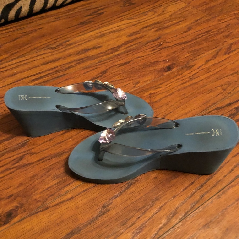 INC Rhinestone Flip Flops - Picture 2 of 3